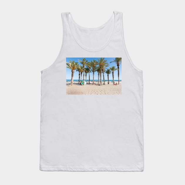 Summer Mediterranean beach scenes La Vila Joisa, Alicante Spain Tank Top by brians101